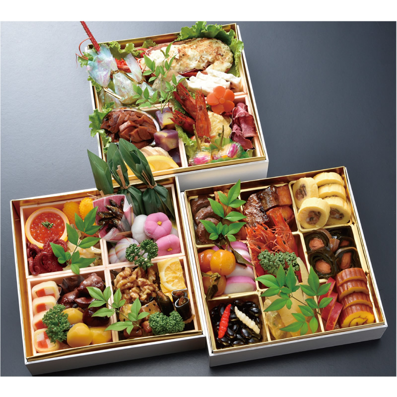 割烹 清川 特選おせち三段重「金扇」