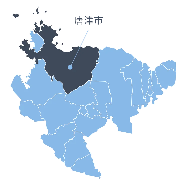佐賀県地図。唐津市を示している